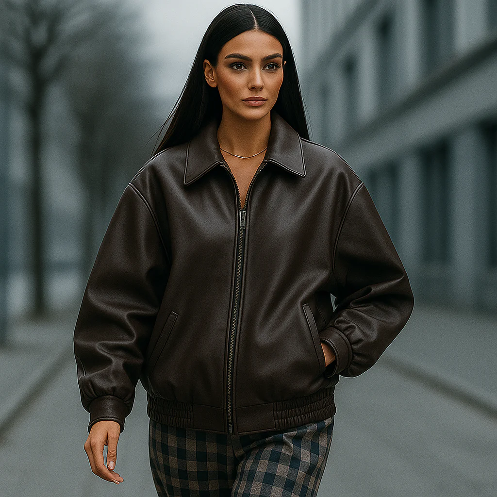 Veste Oversize Zippée Moderne Tendance - Image 2