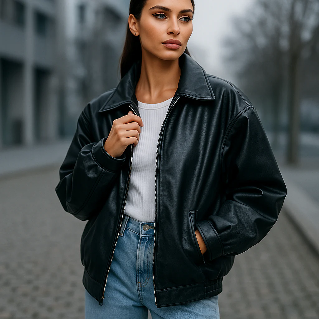 Veste Oversize Zippée Moderne Tendance - Image 4