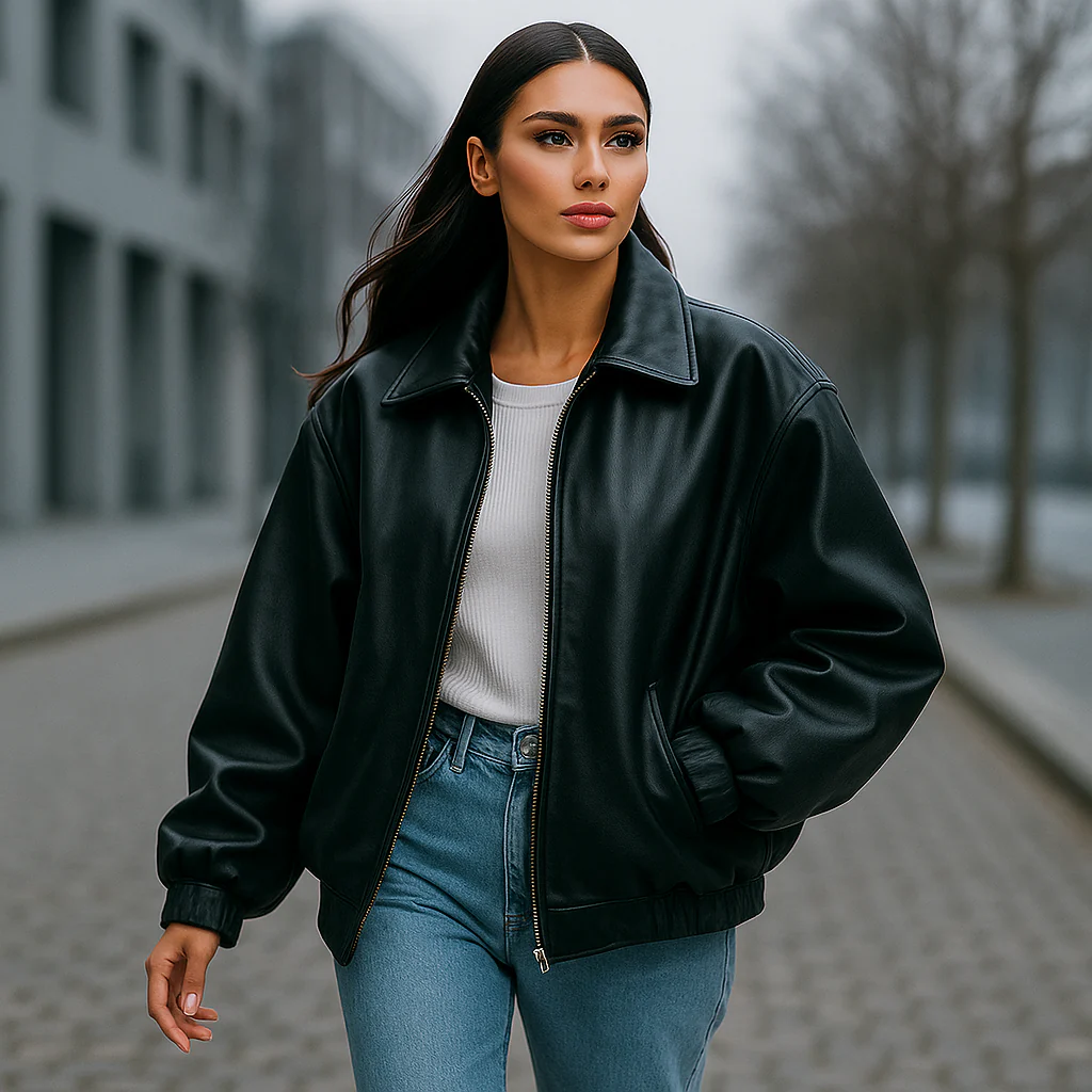 Veste Oversize Zippée Moderne Tendance - Image 5