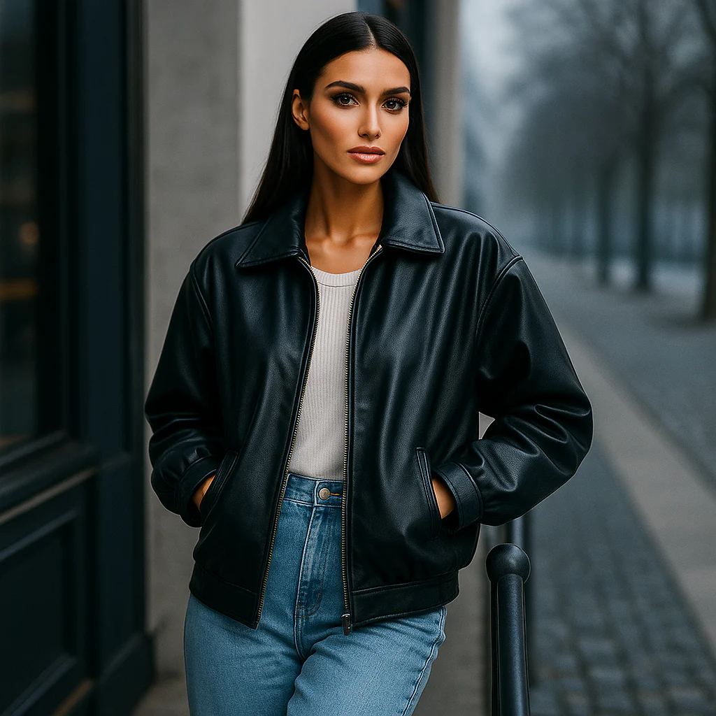 Veste Oversize Zippée Moderne Tendance - Image 6