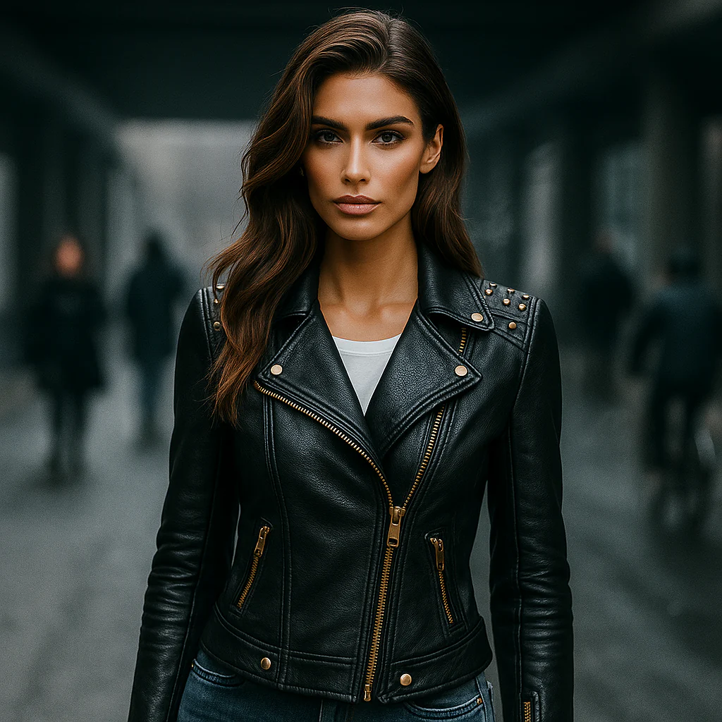 Veste en Cuir Gothique pour Femmes - Style Fort - Design Unique - Image 3