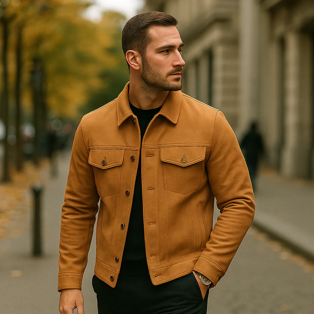 Veste homme col rabattu - Confort élégant - Style intemporel - Image 3