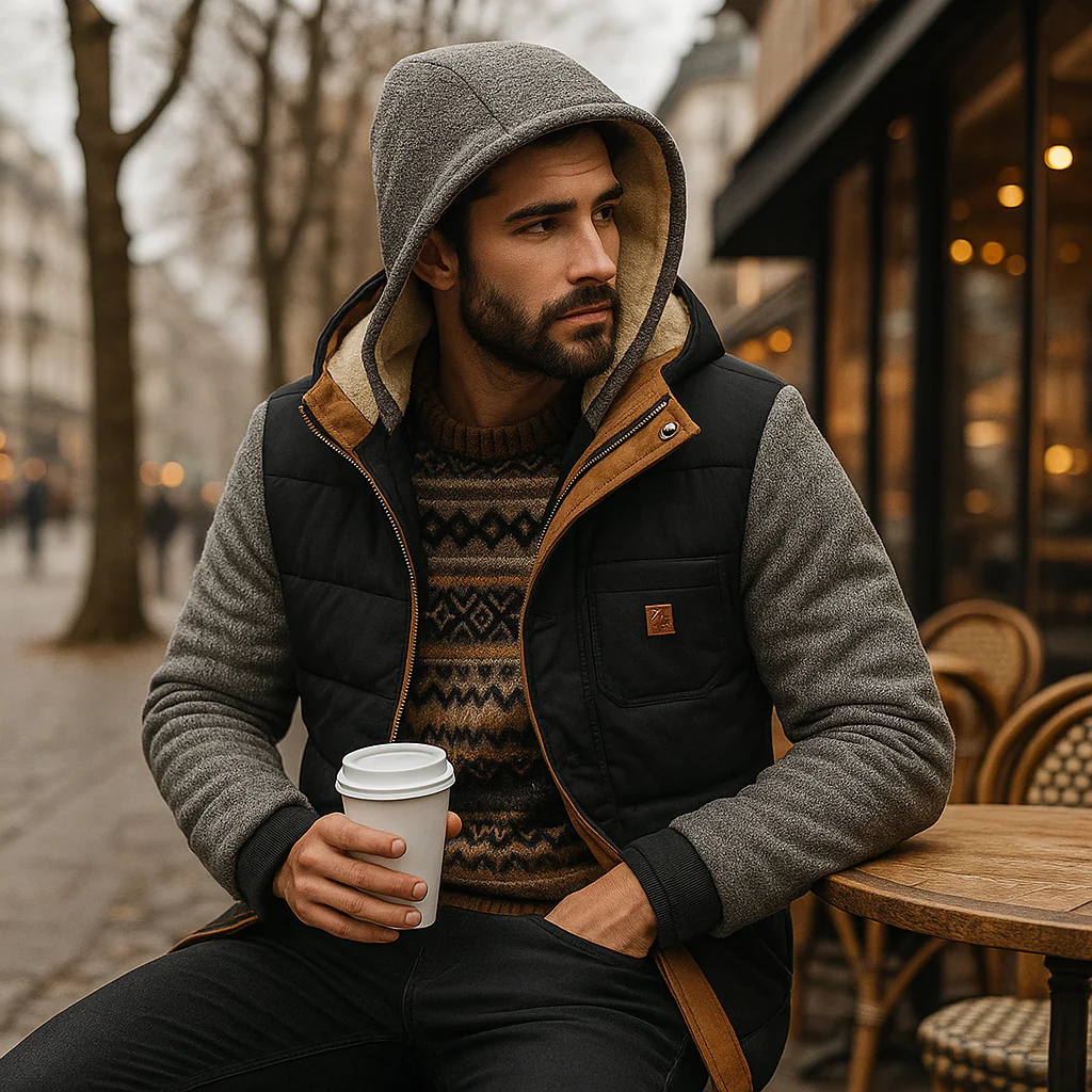 Veste Homme en Coton avec Capuche Doublée - Image 3