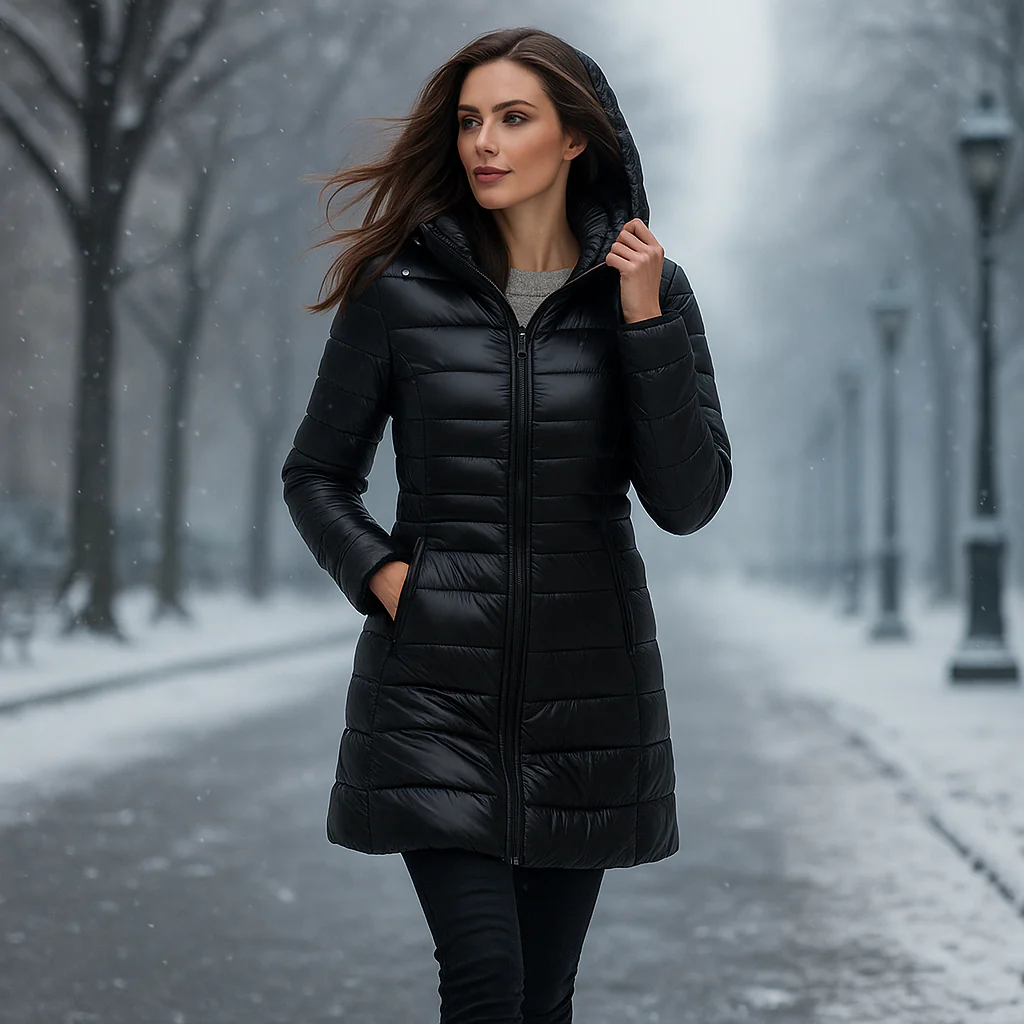 Veste Matelassée Longue Sandra – Chaleur & Élégance - Image 2