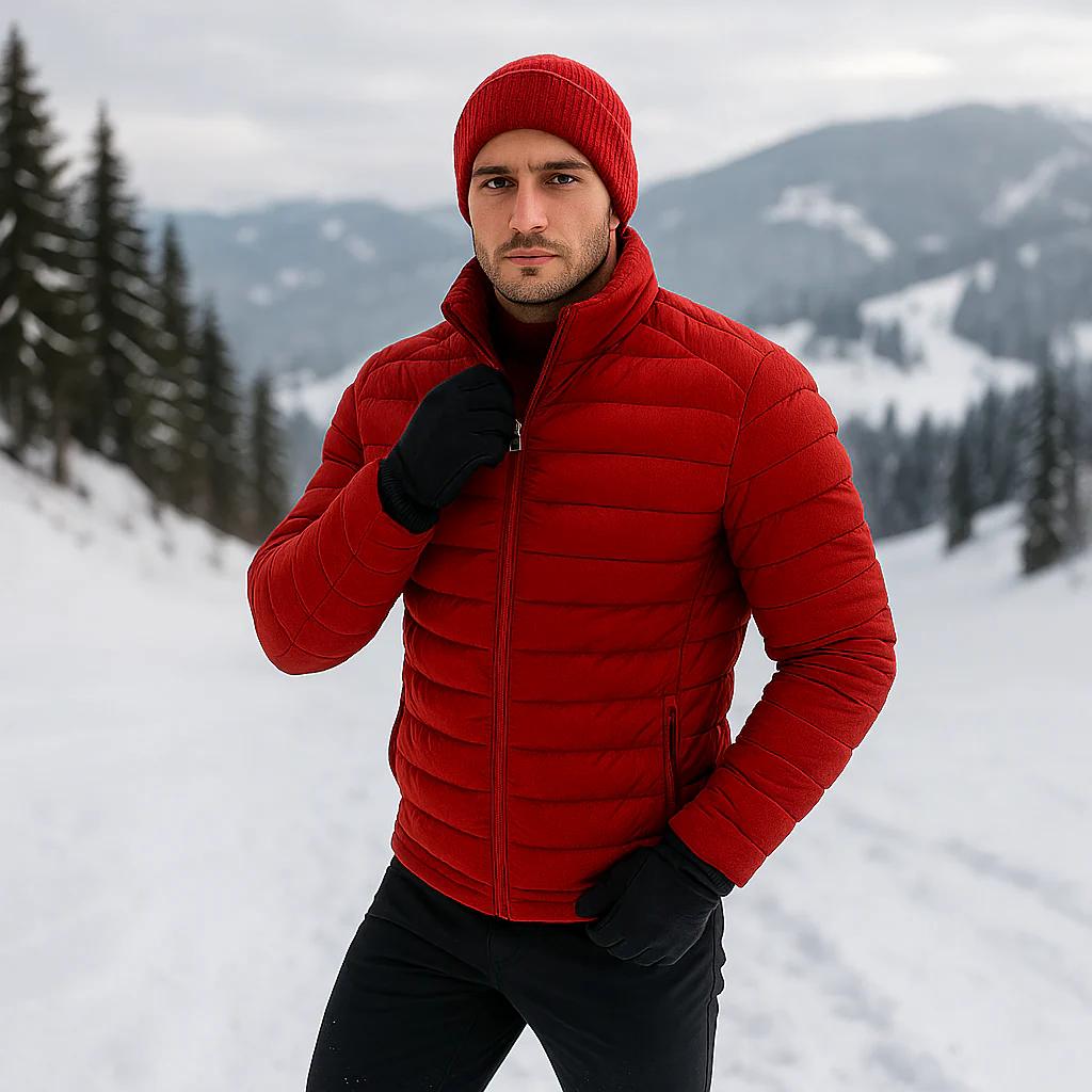 Veste Puffer Homme - Isolation Rembourrée - Col Haut - Coupe Ajustée - Image 4