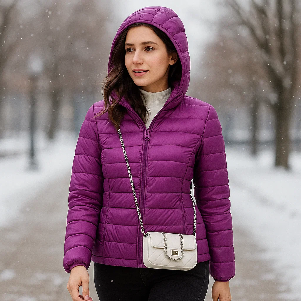 Parisfemme Doudoune Réversible Femme - 2-en-1 - Chaude - Légère - Hiver - Image 13