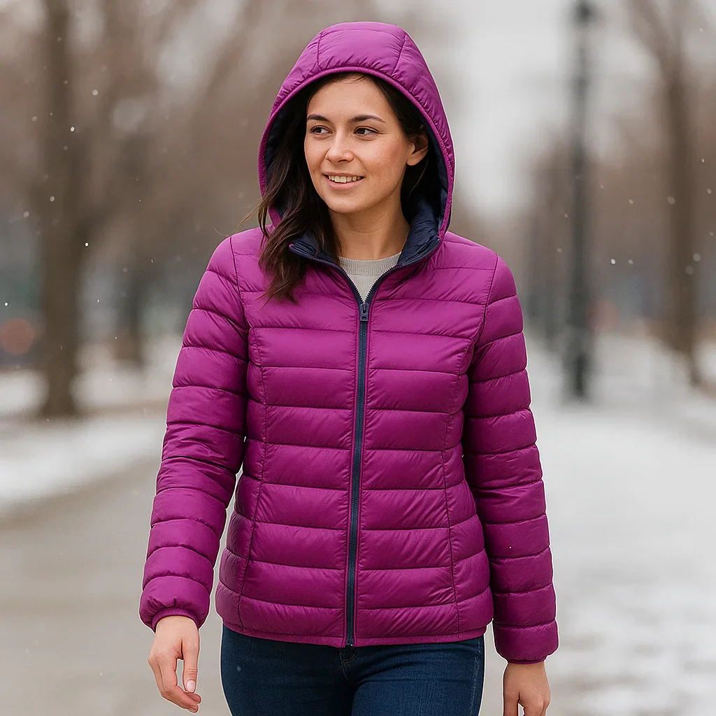 Parisfemme Doudoune Réversible Femme - 2-en-1 - Chaude - Légère - Hiver - Image 21