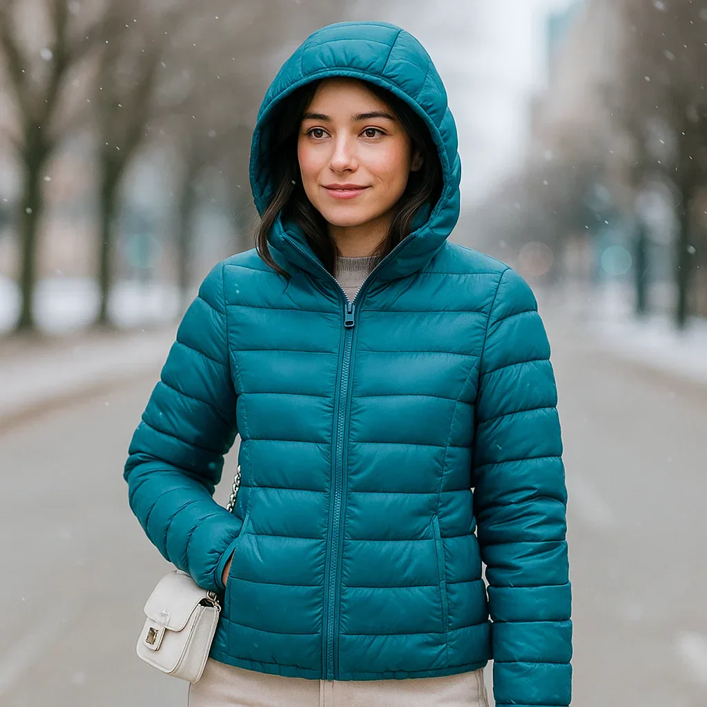 Parisfemme Doudoune Réversible Femme - 2-en-1 - Chaude - Légère - Hiver - Image 8
