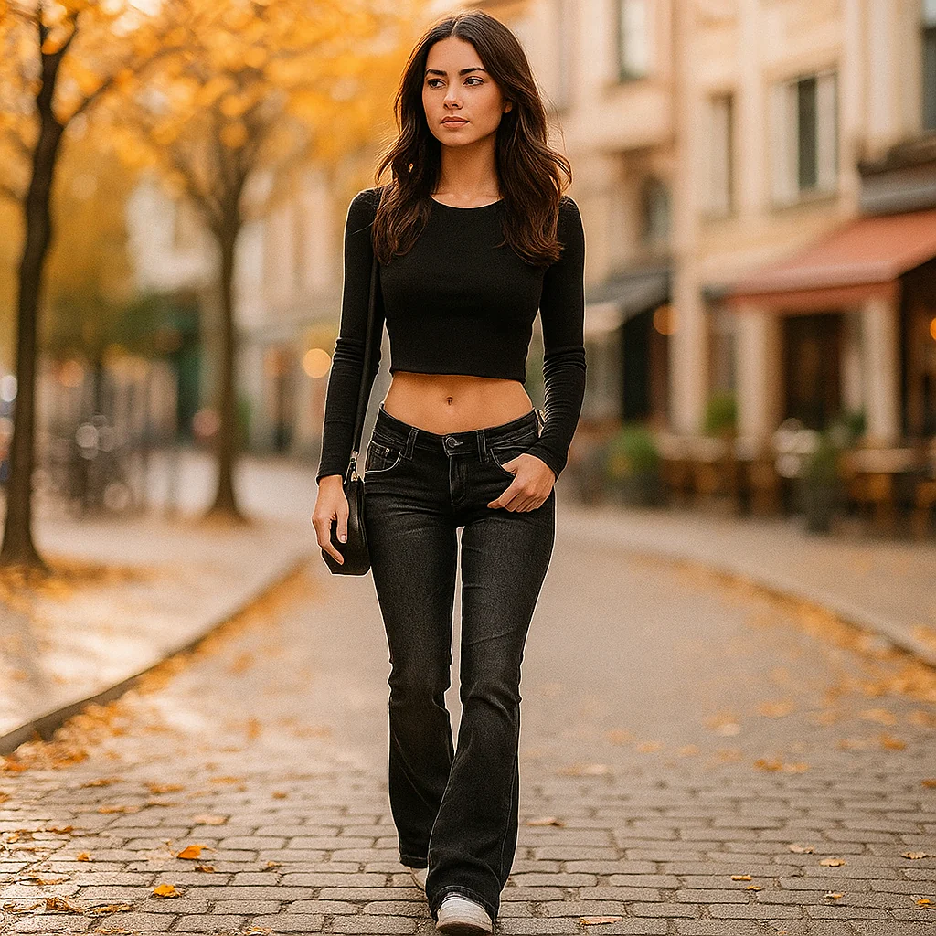 Parisfemme Jeans Femme - Taille Basse - Bas Évasé - Image 3