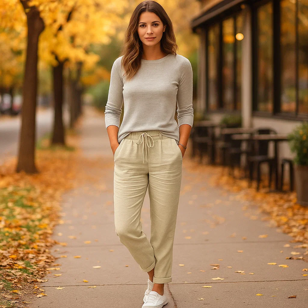 Parisfemme Pantalon Aéré Été - Léger - Respirant - Confortable - Image 3
