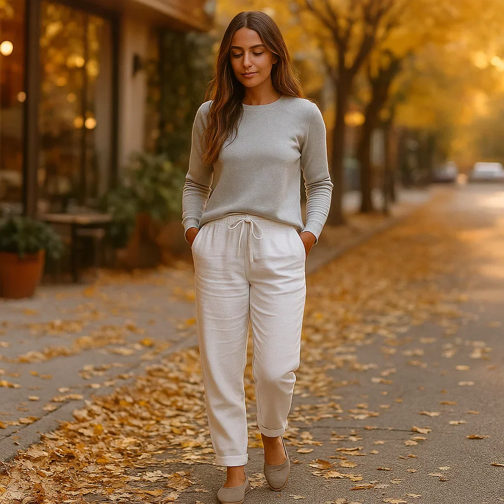 Parisfemme Pantalon Aéré Été - Léger - Respirant - Confortable - Image 4