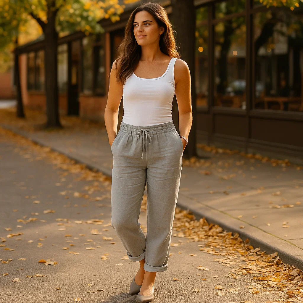 Parisfemme Pantalon Aéré Été - Léger - Respirant - Confortable - Image 5