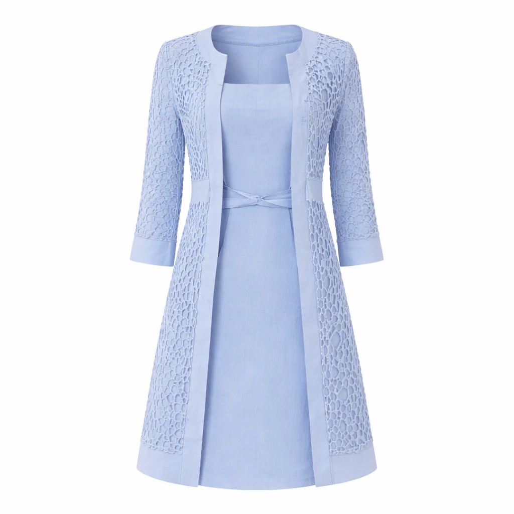 Parisfemme - Robe Deux-Pièces - Dentelle Délicate - Élégante Femme - Image 9