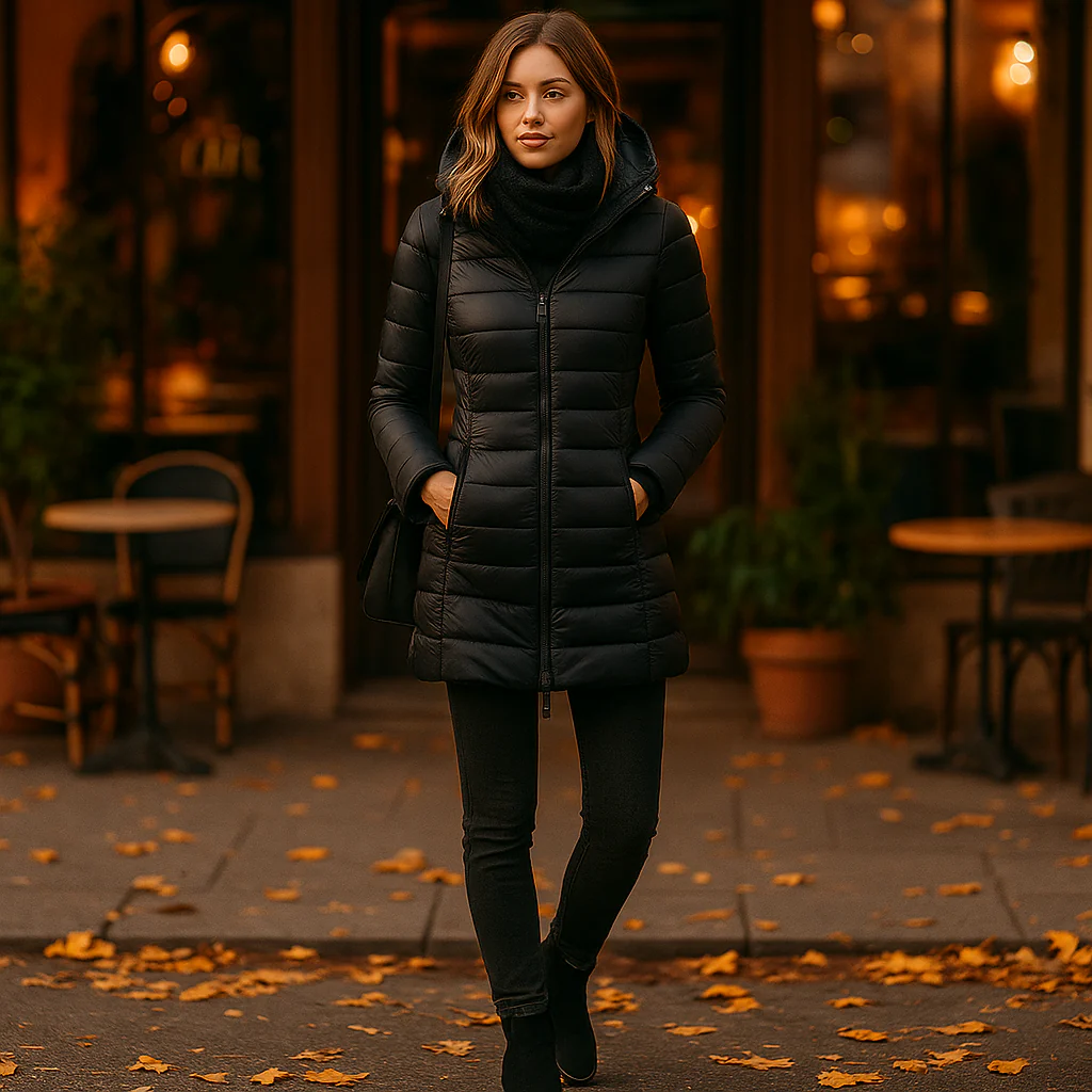 Parisfemme - Veste d'hiver en duvet femme - Capuche - Image 5