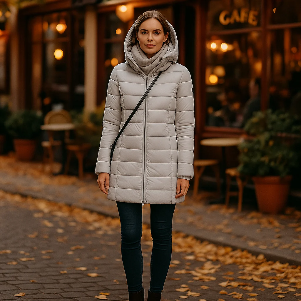 Parisfemme - Veste d'hiver en duvet femme - Capuche - Image 7
