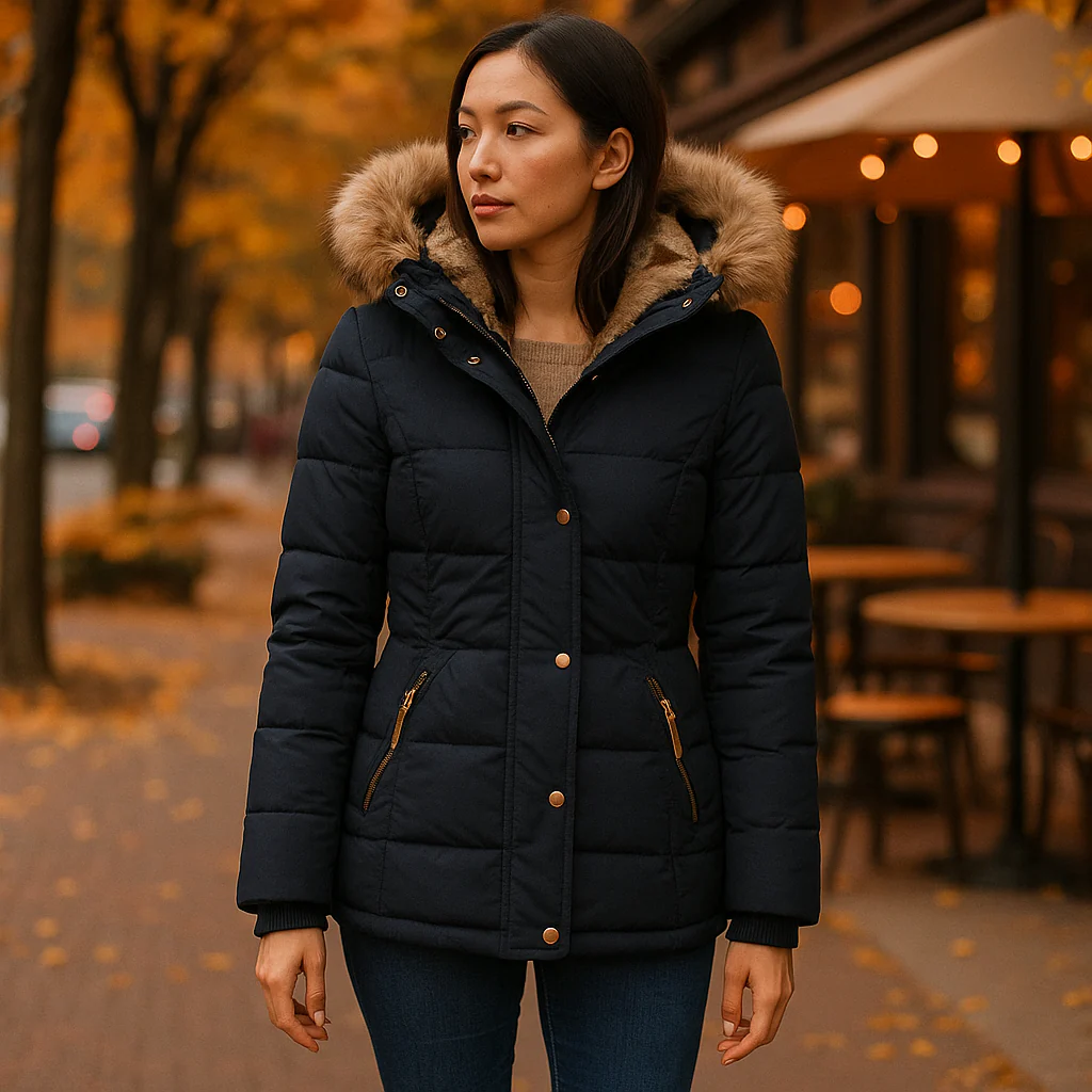 Parisfemme Wolff - Veste d'hiver femme - chaude - fourrure - doublée - Image 3