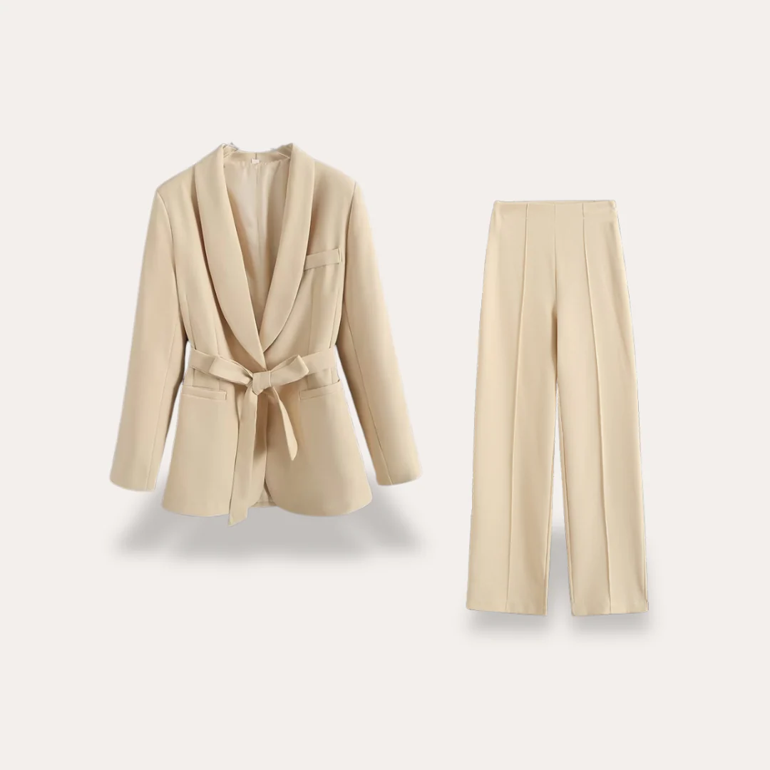Warmood - Ensemble Costume Femme - Veste Tailleur - Pantalon Chic - Image 2