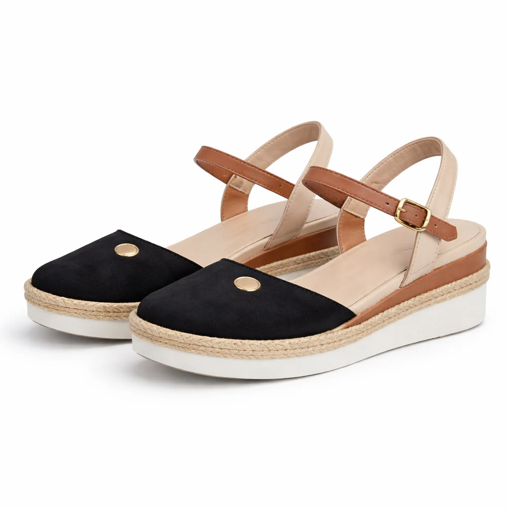 Sandales Compensées | Espadrille, Coupe Large | Plateforme Basse Confortable - Image 5