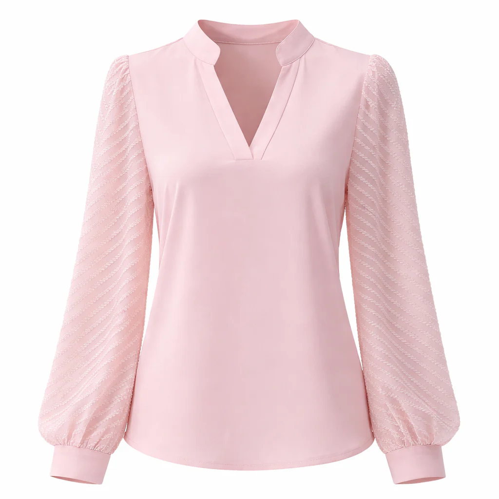 Blouse Chiffon Femme | Encolure V, Légère | Fluide Élégante - Image 5