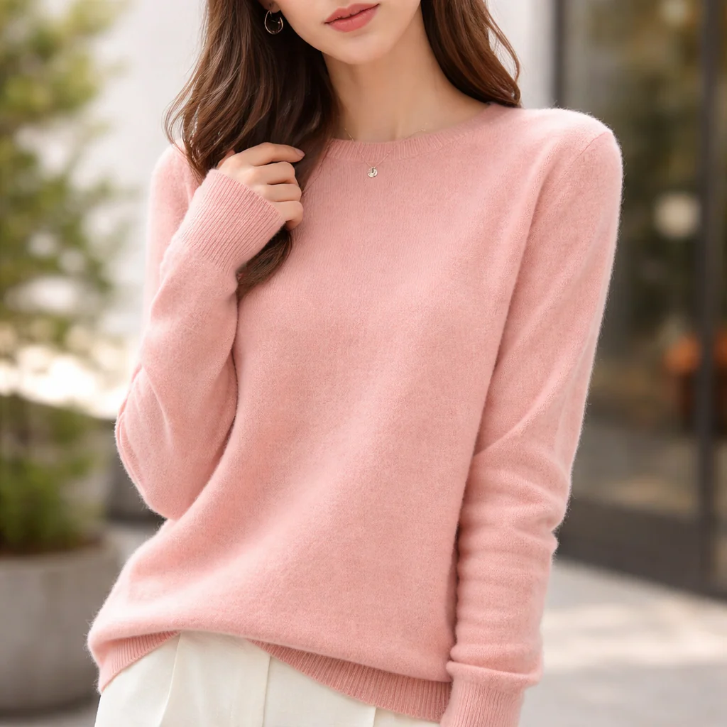 Pull Femme Cachemire | Col Rond | Tricot Léger Doux - Image 2