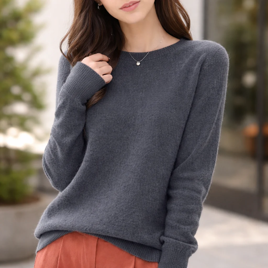 Pull Femme Cachemire | Col Rond | Tricot Léger Doux - Image 4
