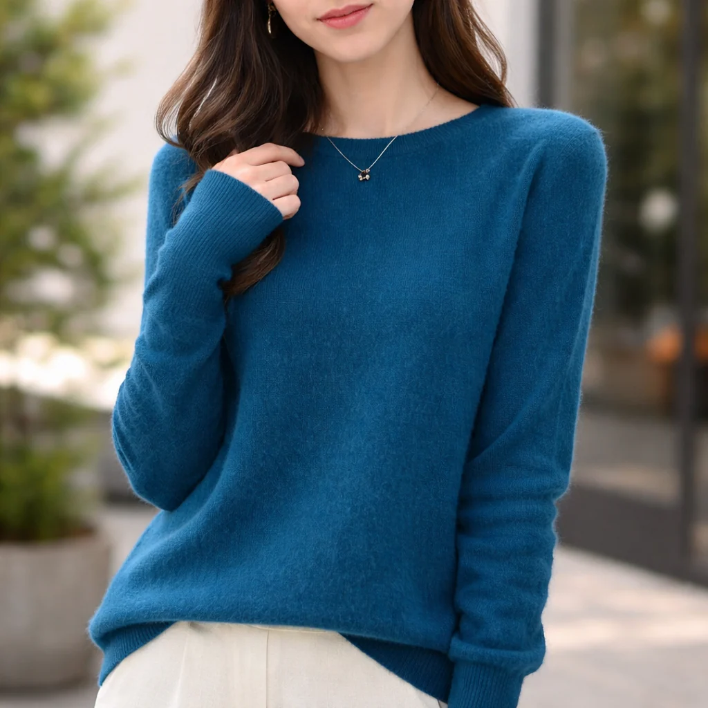 Pull Femme Cachemire | Col Rond | Tricot Léger Doux - Image 5