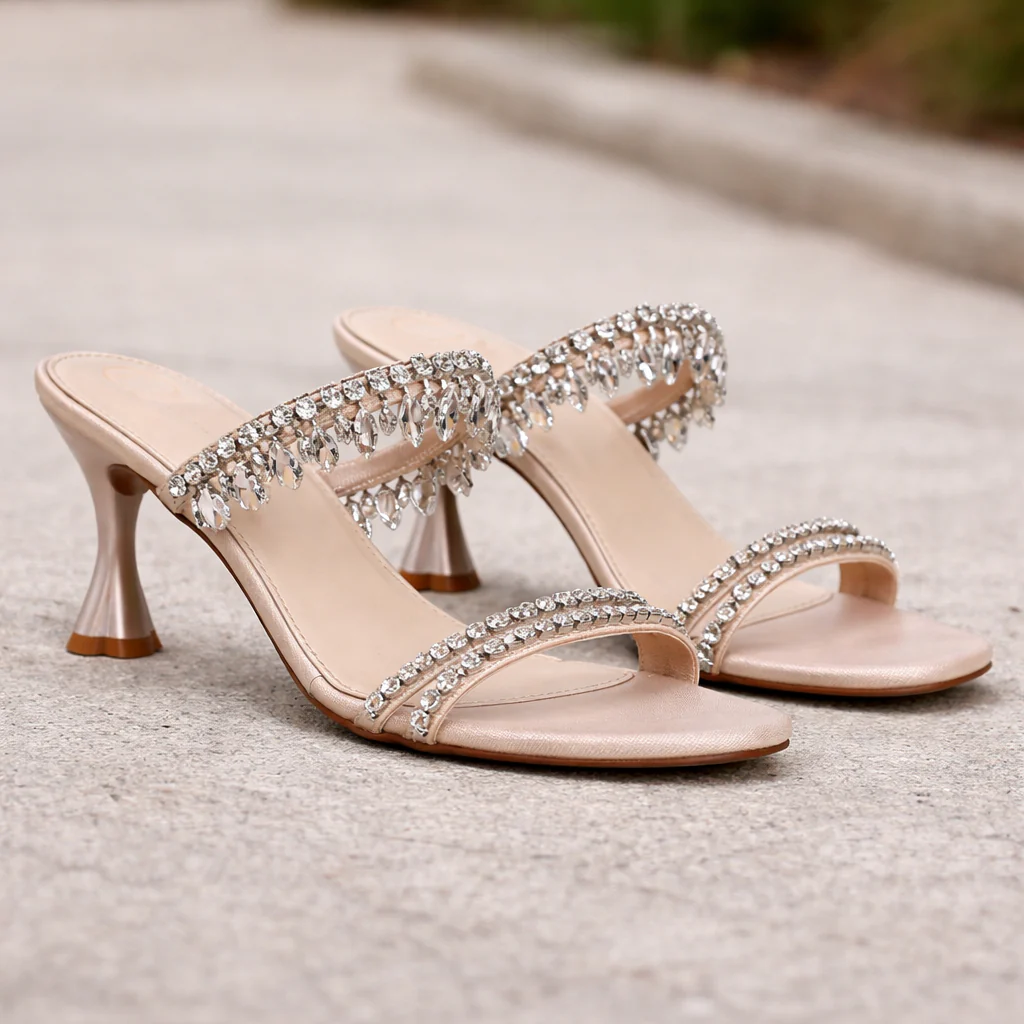 Talons Chandelier Femme | Sandales de Fête | Strass Scintillant - Image 4