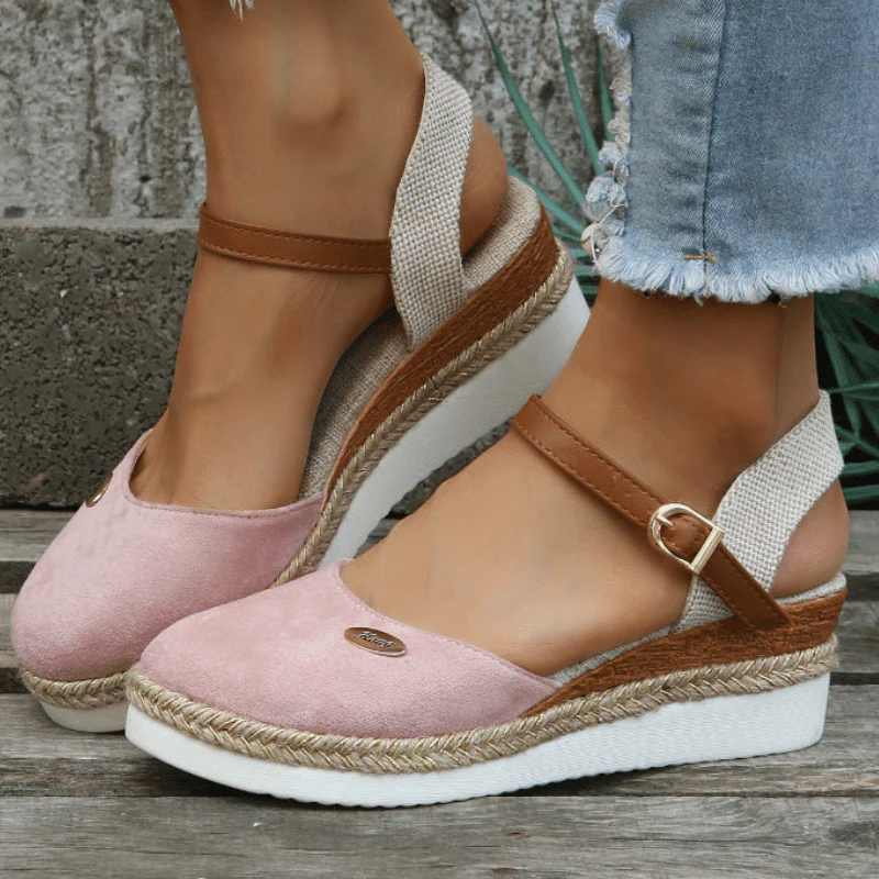 Sandales pour femmes | Compensées, bride à boucle | Style bohémien - Image 2