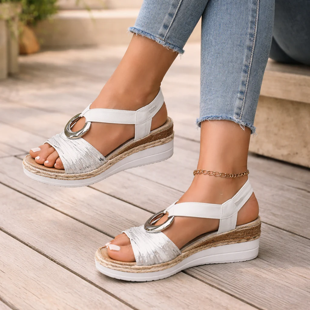 Espadrilles Compensées Femme | Chic, Élégant | Lanières Croisées - Image 4