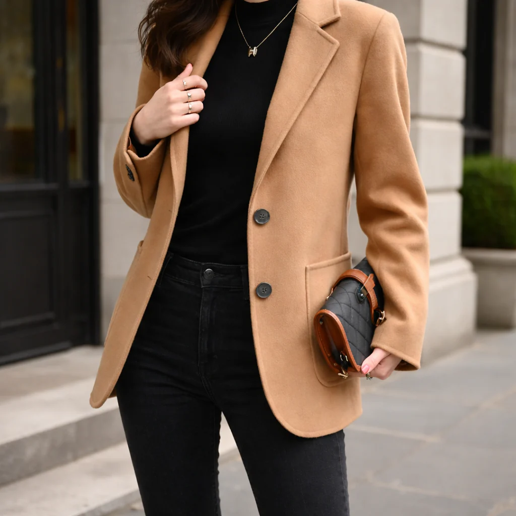Manteau de laine femme | Blazer tailleur | Chaud et élégant - Image 2