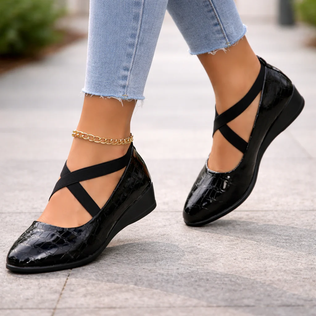 Chaussures Anabela pour femmes | Confortable élastique | Talon élégant - Image 4