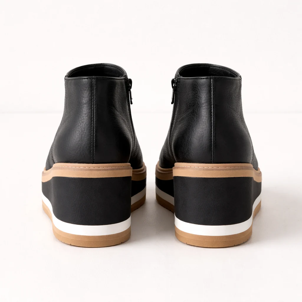 Bottines Femme | Compensée Plateforme | Fermeture Latérale, Cuir Synthétique - Image 7