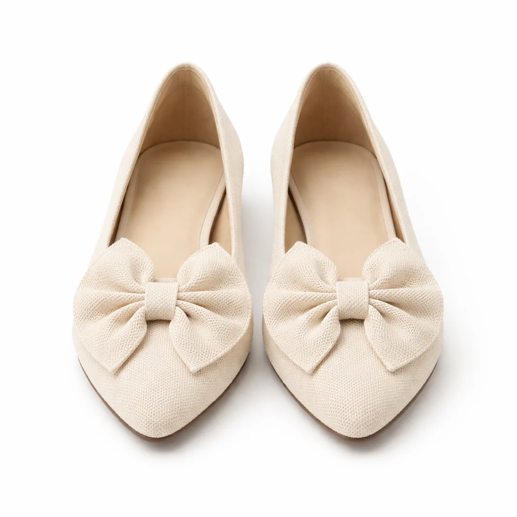 Ballerines pour femmes | Détail nœud | Glissière confortable décontractée - Image 5