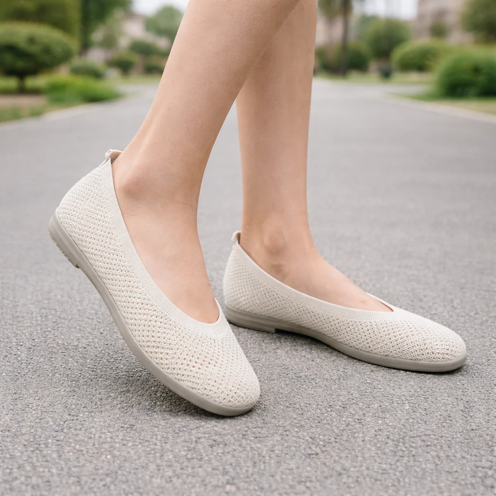 Ballerines pour femmes | Maille respirante, bout carré | Confort casual - Image 2