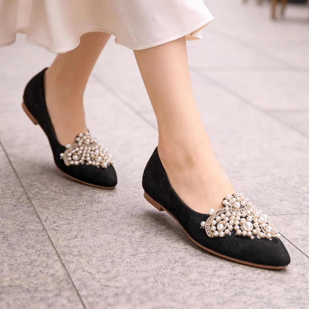 Ballerines pour femmes | Détail nacre, confort élégant sans lacet - Image 3