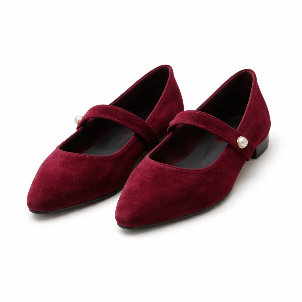 Ballerines pour femmes | Bout pointu | Lanière perlée, Élégant - Image 6