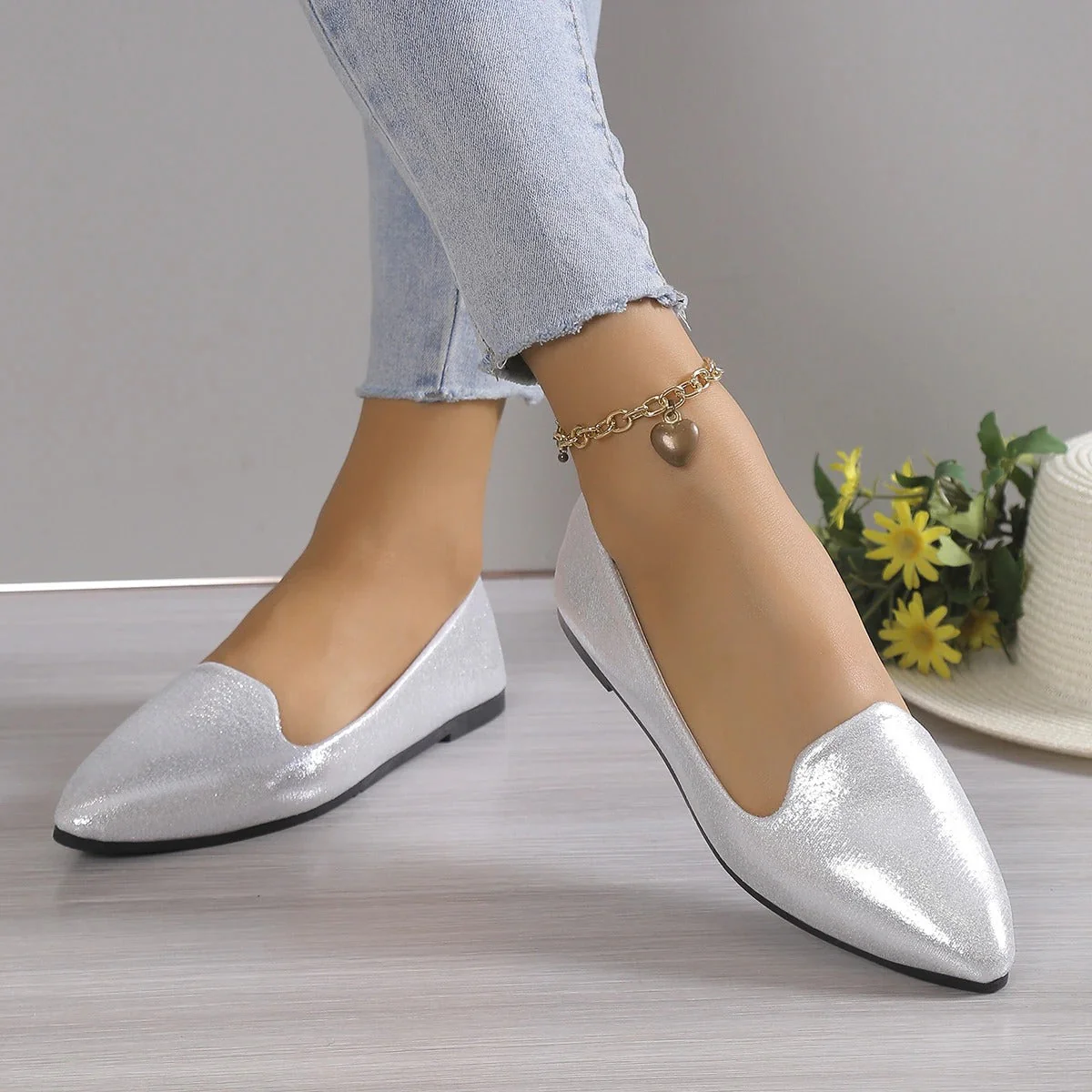 Ballerines pour femmes | Bout pointu, ajustement extensible | Chaussures confortables et élégantes - Image 6
