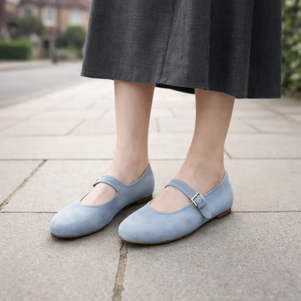 Ballerines pour femmes | Daim | Bride ajustable, Confort garanti
