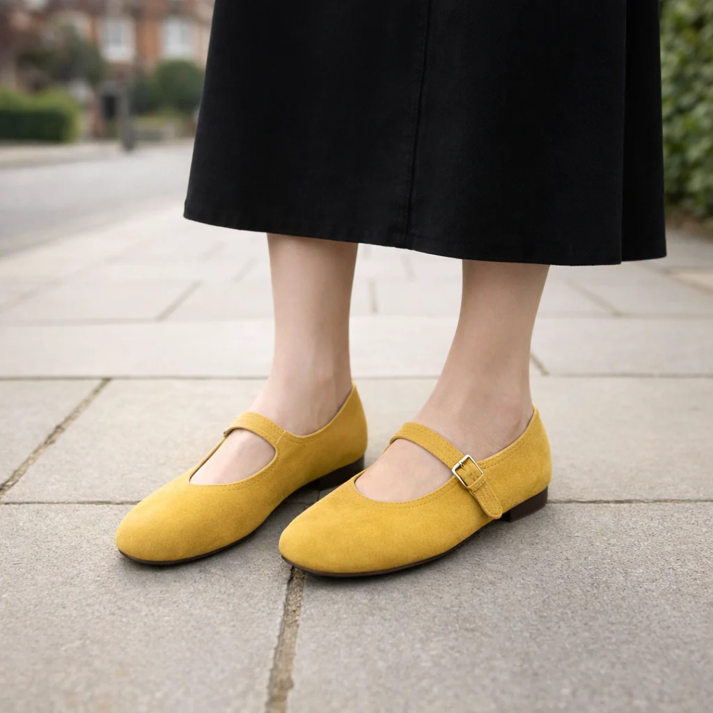 Ballerines pour femmes | Daim | Bride ajustable, Confort garanti - Image 3