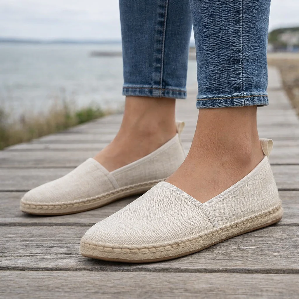 Ballerines Espadrille Femme | Chaussures Toile Slip-On, Confort Casual - Image 2