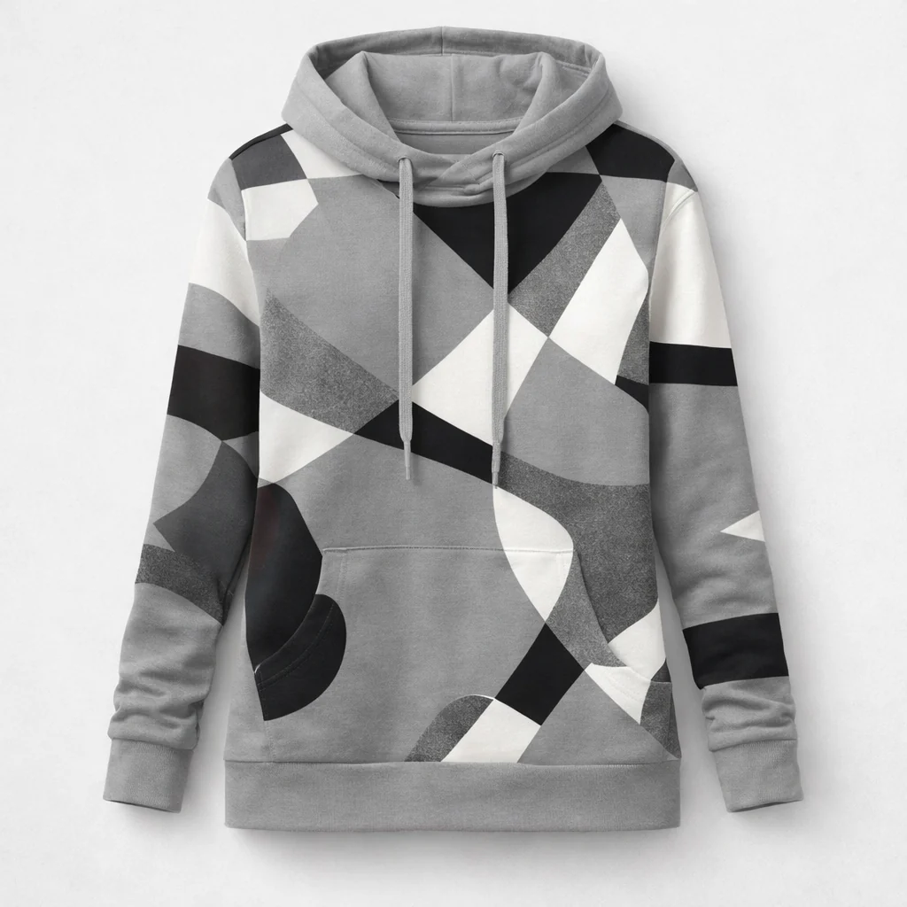 Sweat à capuche femme | Imprimé géométrique | Style décontracté - Image 5