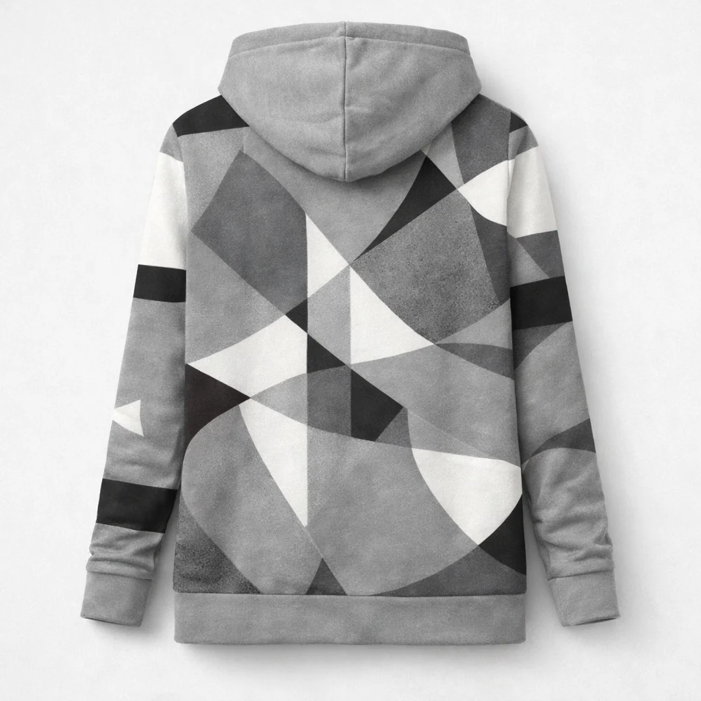Sweat à capuche femme | Imprimé géométrique | Style décontracté - Image 6