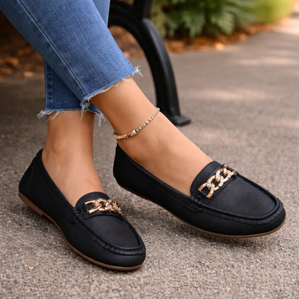 Mocassins en Cuir pour Femmes | Confort Orthopédique | Slip-On en Cuir Souple - Image 2