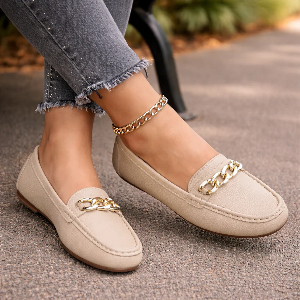 Mocassins en Cuir pour Femmes | Confort Orthopédique | Slip-On en Cuir Souple - Image 3
