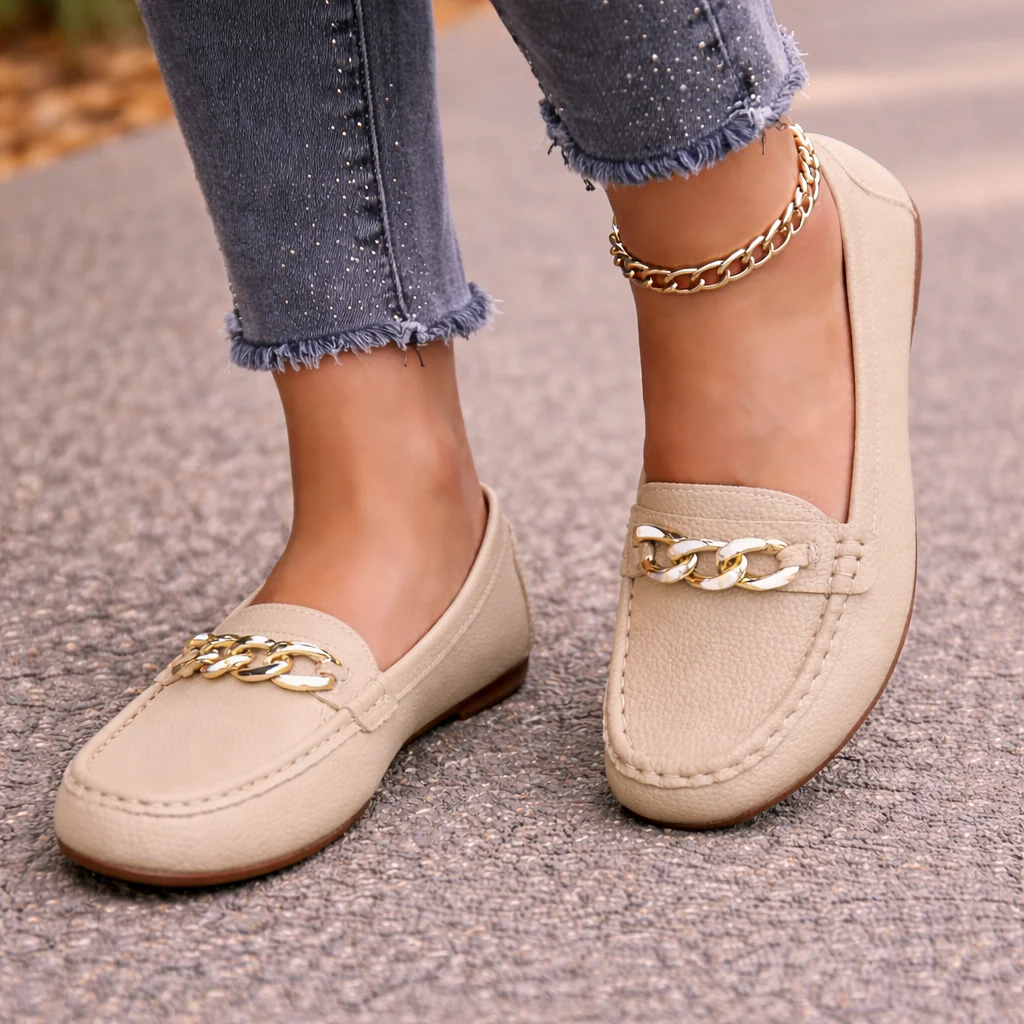 Mocassins en Cuir pour Femmes | Confort Orthopédique | Slip-On en Cuir Souple - Image 4