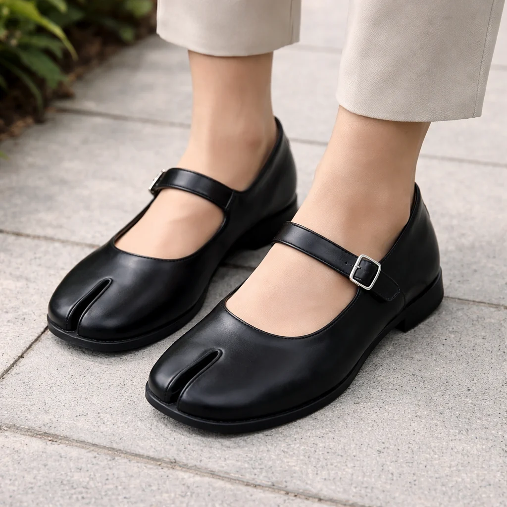 Ballerines Mary Jane pour femmes | Cuir à bout fendu | Confort minimaliste - Image 3