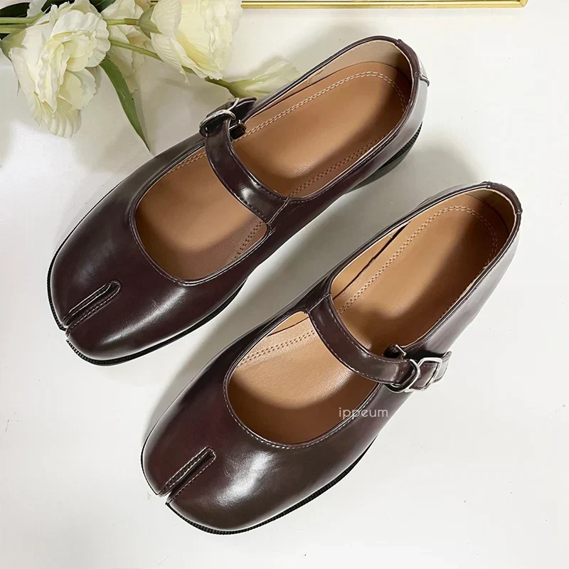 Ballerines Mary Jane pour femmes | Cuir à bout fendu | Confort minimaliste - Image 5