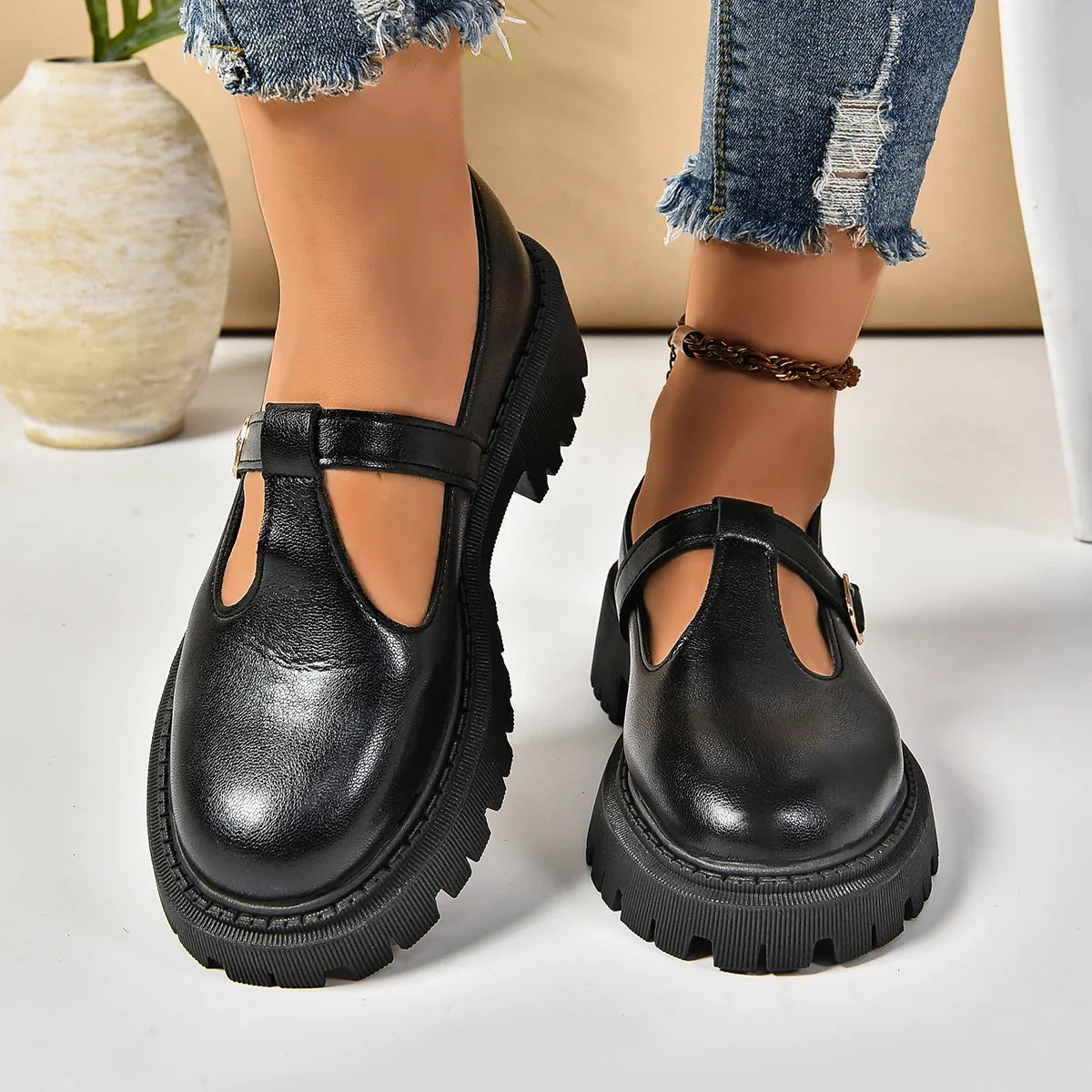 Chaussures Mary Jane | Noir | Design Orthopédique - Image 2
