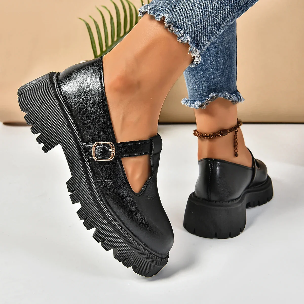 Chaussures Mary Jane | Noir | Design Orthopédique - Image 3