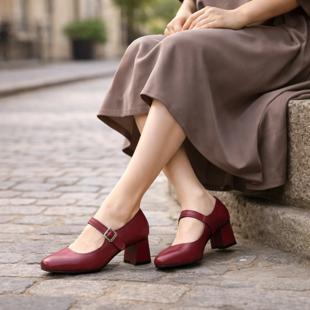 Chaussures Mary Jane pour femmes | Talon bloc, boucle en cuir | Confort ajusté - Image 3